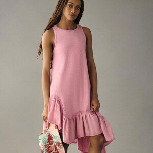 Daily Practice by Anthropologie Asymmetrical Ruffle-Hem Dress Cotton L